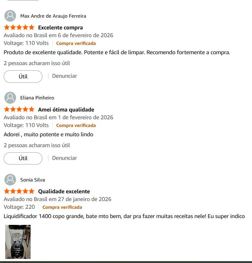 Liquidificador Oster 1400W Full Preto é bom? Vale a pena comprar na Amazon? dados